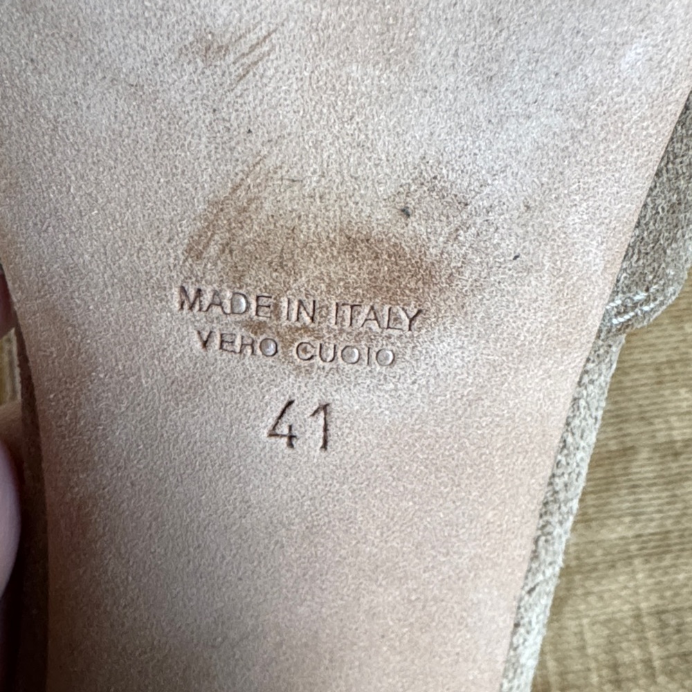 Laurence Dacade Suede Sandals Rush Cutout Heel Block Size 41 - Picture 12 of 12
